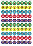 Clown Glitter Dynamic Glitz Kids Stickers