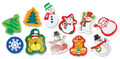 Christmas Fun  (100)  Erasers.  NEW