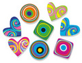 Hearts and Swirls (100) Erasers.  NEW