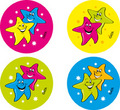 Stars Fluoro Kids Stickers