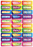 Excellent Outstanding (90) Foil Stickers