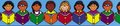 Multi Kids With Books Large Border