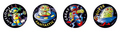 Invaders Metallic Stickers