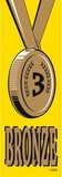 Bronze - 3 Vinyl Medal Ribbons (20)