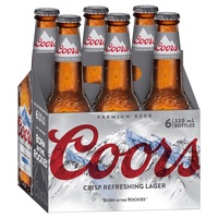 COORS  6 PACK STUBBIES 330ml