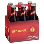 SAN MIGUEL 8% RED HORSE 6 PACK X 330ML STUBBIES