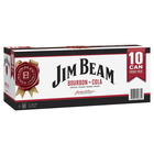 JIM BEAM and COLA 10 PACK 375ML CANS