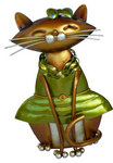 Gift Girl in Green Cat