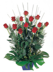 Passionate Pot - 12 Roses in a Ceramic Pot