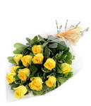 12 Yellow Roses ~ Delivered