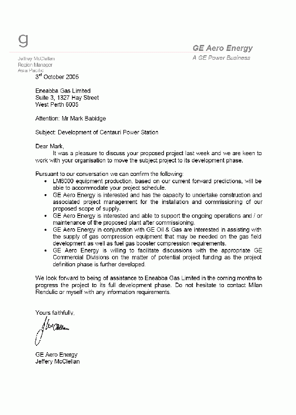 Ge Offer Letter