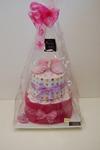 2 Tier Nappy Cake for Baby Girl