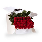 Two Dozen Boxed Red Roses