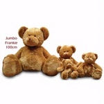 Jumbo Frankie Teddy Baby Pink - 100 cm high!