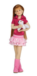 Lily Rose and dog Cupcake