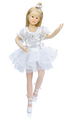 Karina Grace in White and Silver Ballet Outfit