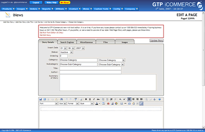 The GTP iNews System The GTP iNews System