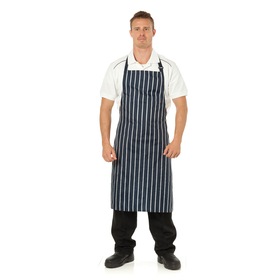 'DNC' Nylon Pinstripe Waterproof Bib Apron