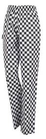 Black / White Check Drawstring Pants - Cotton