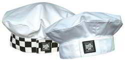 White Adjustable Bakers Beret - Poly/Cotton