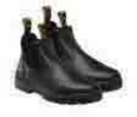 'Oliver' Elastic Sided Boot in Black Premier Leather Style
