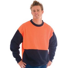 'DNC' HiVis Two Tone Fleecy Sweat Shirt (Sloppy Joe) Crew Neck