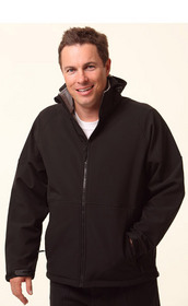 'Winning Spirit' Mens 'Aspen' Softshell Hooded Jacket