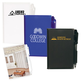Plastic Pocket Notebook With Pen