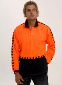 Long Sleeve Hi-Vis Cool and Dry Safety Polo with Arrow Tape
