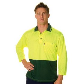 'DNC' HiVis � Sleeve Two Tone Fluoro Polo