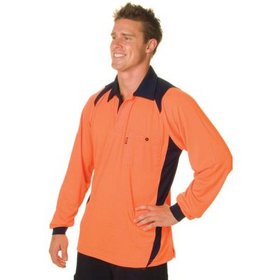 'DNC' HiVis Cool Breeze Long Sleeve Action Polo