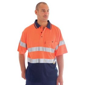 'DNC' HiVis D/N Cool Breathe Short Sleeve Polo Shirt with 3M 8906 R/Tape