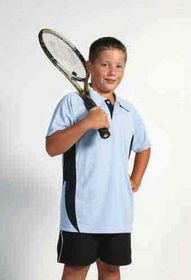 'DNC' Kids Cool-Breathe Side Panel Polo Shirt