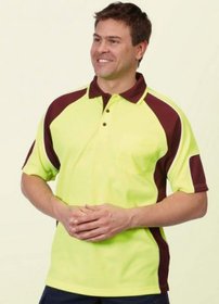 'JB' Hi Vis Short Sleeve Arm Panel Polo