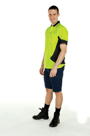 'JB' Hi Vis Breathable Short Sleeve Polo