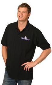 'Winning Spirit' Mens Deluxe Tight Pique Knit Short Sleeve Polo