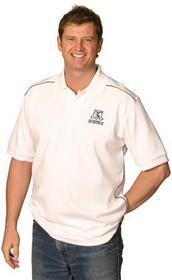 'Winning Spirit' Mens Cambridge Pure Cotton Contrast Piping Polo