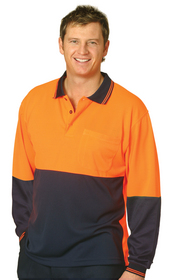 'Winning Spirit' High Visibility True Dry Mesh Knit L/S Safety Polo