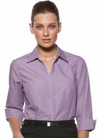 'Corporate Reflection' Ladies Stripe ¾ Sleeve Shirt