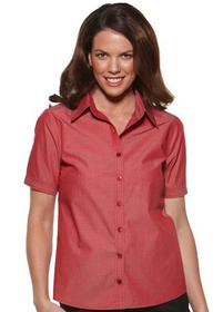 'Corporate Reflection' Ladies Stripe Short Sleeve Overshirt