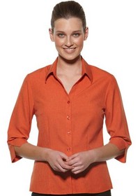 'Corporate Reflection' Ladies Climate Smart ¾ Sleeve Tailored Blouse