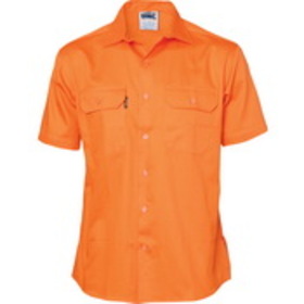 'DNC' Short Sleeve Cotton Drill Work Shirt