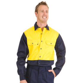 'DNC' Patron Saint Flame Retardant Two Tone Long Sleeve Drill Shirt