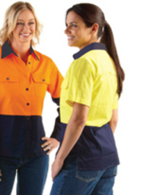 'JB' HiVis Ladies 150g Short Sleeve Shirt