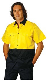 'Winning Spirit' Cotton Drill S/S Work Shirt