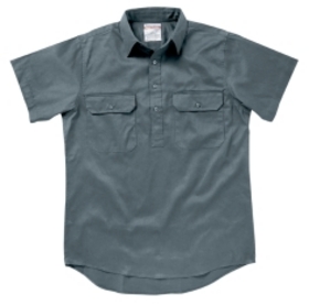 'Yakka' Closed Front Short Sleeve Drill Shirt