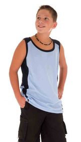 'DNC' Kids Cool-Breathe Contrast Singlet