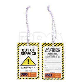 Yellow Caution Safety Tag