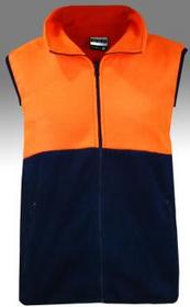 Hi Vis Zip-Thru Polar Fleece Vest