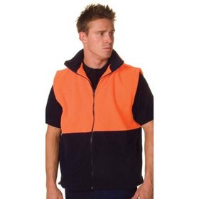 'DNC' HiVis Two Tone Full Zip Polar Fleece Vest